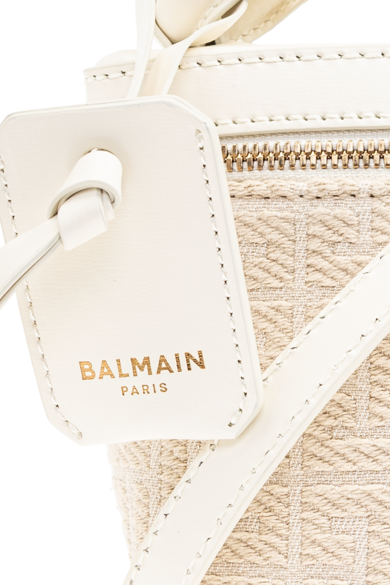 Balmain☆VIP価格  B-Armyロゴ刺繍トップハンドルバッグ B-Army handbag in monogrammed canvas and leather - Women